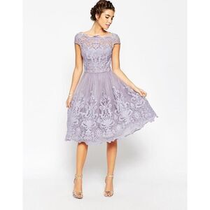 NWT Chi Chi London Lilac Lace Dress